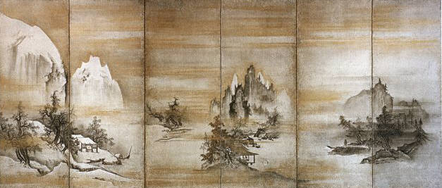 Eight Views at the Confluence of the Hsiao and Hsiang Rivers by Zosan 15th century