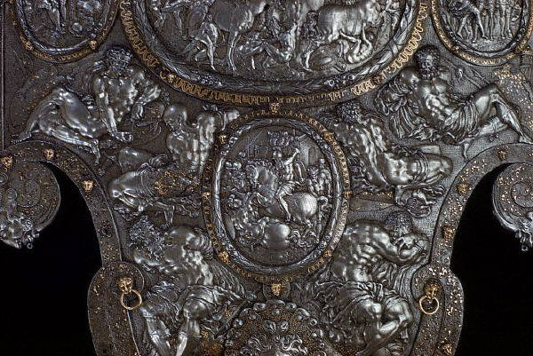 Belgian Pageant Shield with Figurative Decoration 1560-1565