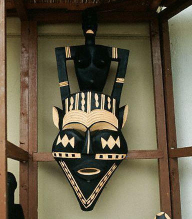 A black and gold Ila shield from Zambia