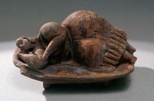 Neolithic Statuette of Female Figure on a Bed from Hal Saflieni