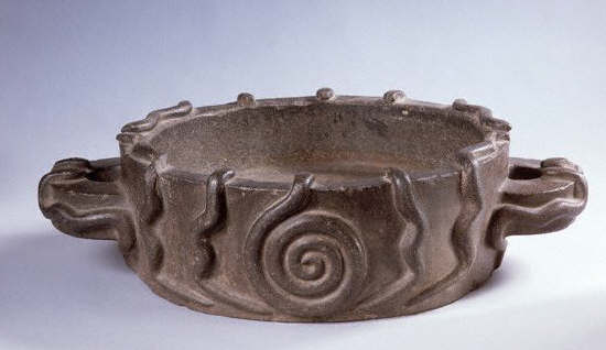 Inca Monumental Style Dish Decorated with Serpents