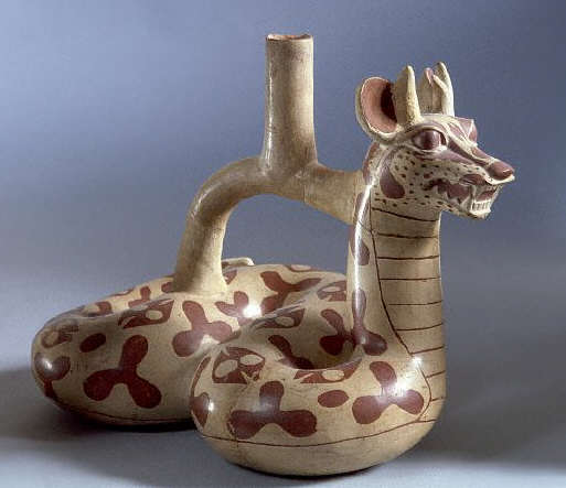 Peruvian Ceramic Zoomorphic Vessel 400 A.D.