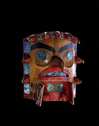 Tsimshian Frontlet With Owl in Relief