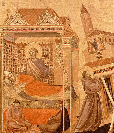 Pope Dreaming of Saint Francis Saving the Church by Giotto di Bondone 1300