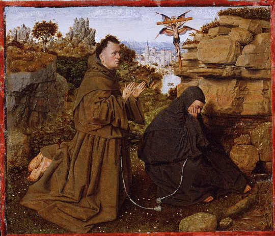 Saint Francis Recieving the Stigmata by Jan van Eyck 1428-1430