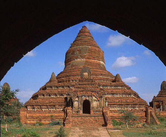 Dhammayazika Stupa Framed by Archway Pagan, Burma