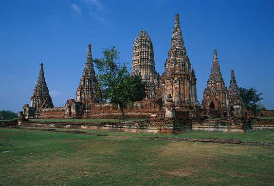 Chedis and Prang at Wat Chai Wattanaram. 1630 