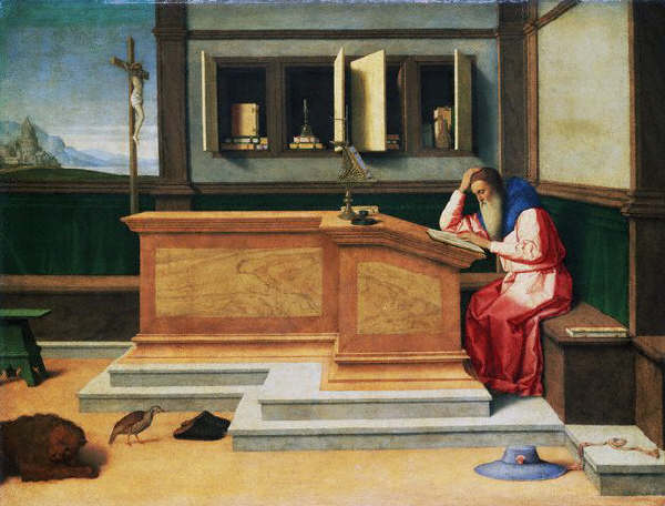 Saint Jerome in His Study by Vincenzo Catena 16th century