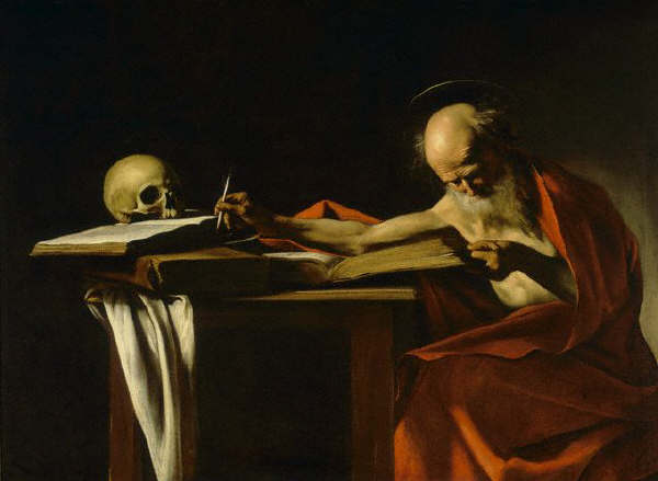 Saint Jerome Writing by Caravaggio ca. 1606