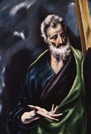 Saint Andrew by El Greco . 1590-1595