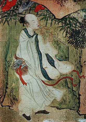 Daoist Immortal Playing a Flute 19th century