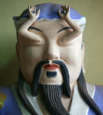 Taoist Sculpture With Eyes Outside of Head