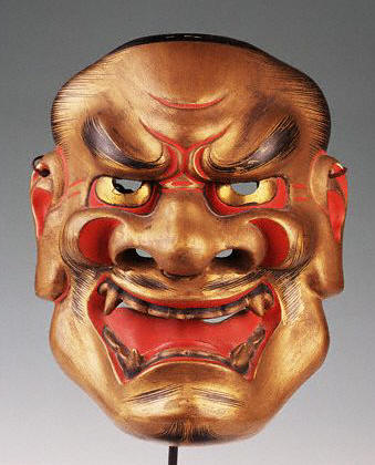 Meiji Period Lacquered Noh Mask
