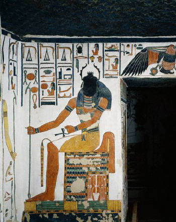 Detail of the God Khepri from the Tomb of Nefertari ca. 1290-1224 BC