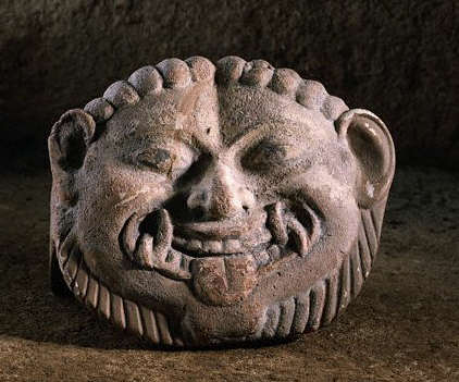Archaic Greek Antefix in the Form of a Face 6th  BC