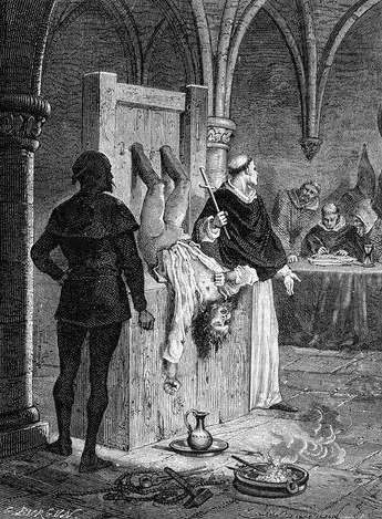 Victim of the Inquisition Undergoing Torture