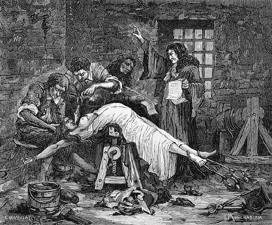 Torture of poisoner Marie-Madeleine-Marguerite d'Aubray