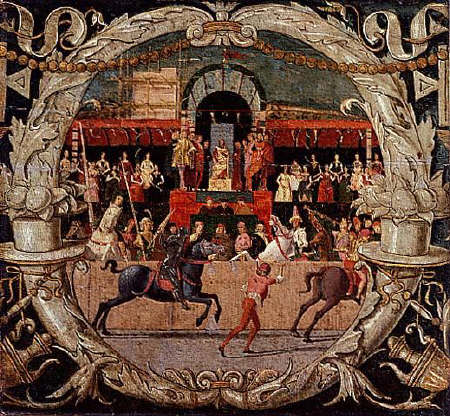 Scenes at a Tournament by Domenico Morone  ca.1490