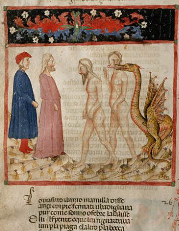 Manuscript Illumination from Dante's Divine Comedy of  15th century
