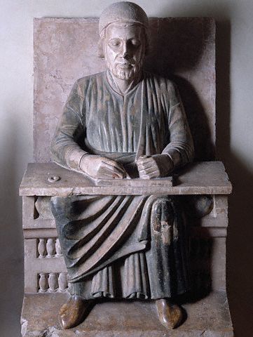 Virgil at Desk (1320) at the Palazzo del Podesta in Mantova, Italy