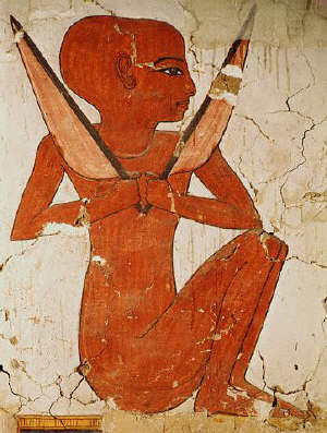 Painting of a Deity from the Tomb of Nefertari in Thebes ca. 1290-1220 B.C.
