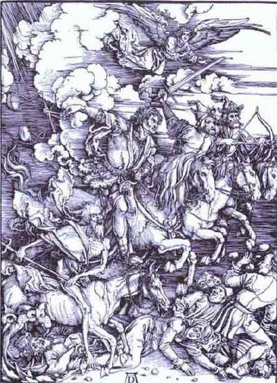 Albrecht Durer. The Four Horsemen of the Apocalypse. 1498