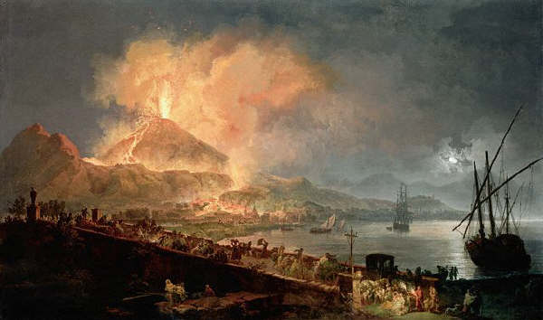 Eruption of Mount Vesuvius by Pierre Jacques Volaire 18th 