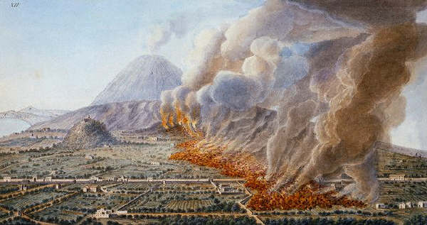 Eruption of Mount Vesuvius in 1760 by Pietro Fabris