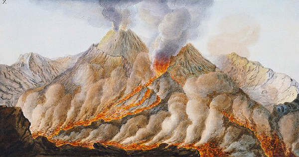 Eruption of Mount Vesuvius, 1773 by Pietro Fabris