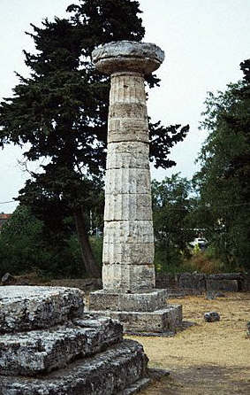 Votive Column in Paestum, Italy