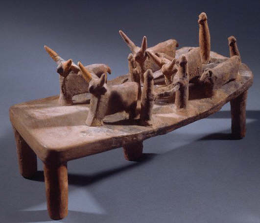 Votive Model With a Plowing Scene ca. 2000 B.C.