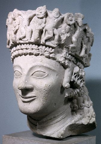 Archaic Greek Cypriote Colossal Head of a Female Votive Figure 6 