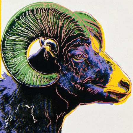 Bighorn Ram from the Endangered Species Series by Andy Warhol
