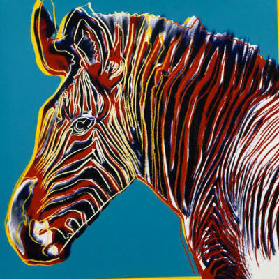Grevy's Zebra from the Endangered Species Series by Andy Warhol 1983