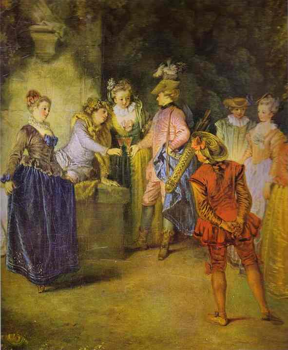 Love in the French Theather by Antoine Watteau