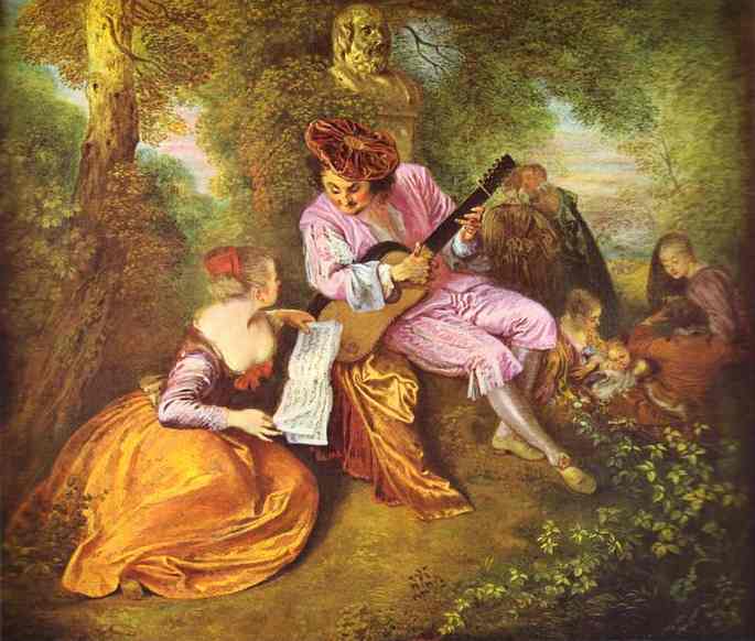 La Gamme d'Amour  by Antoine Watteau