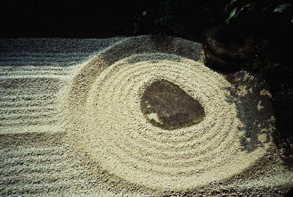 Raked Sand Garden, Kyoto, Japan