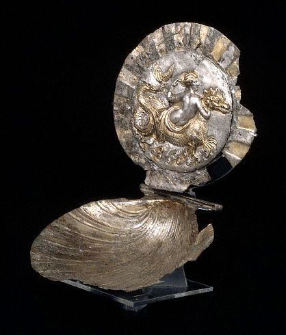 Roman Mirror with Sea Monster Design